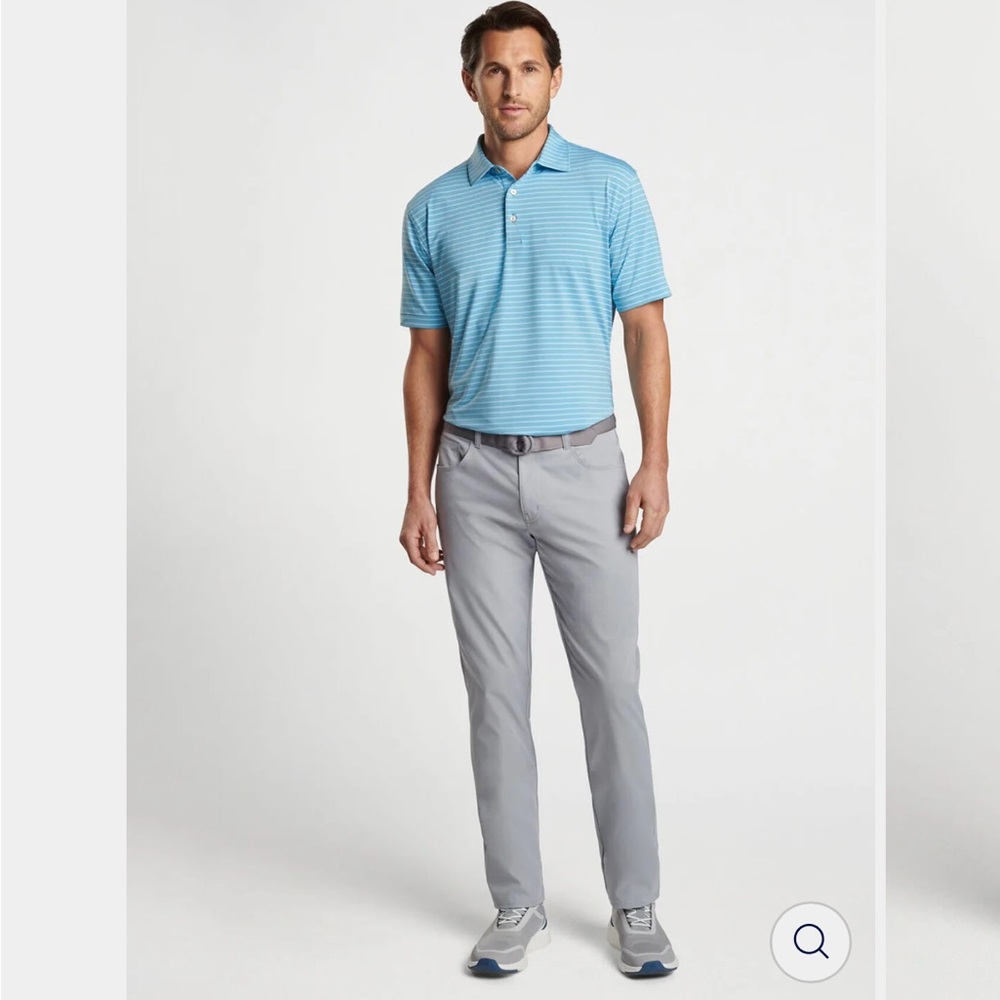 Peter Millar eb66 Performance Five Pocket Pant in Grey Gale Color